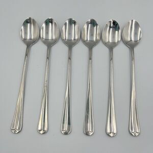 Supreme by Towle ASHLEY 6 QTY Lot Iced Tea Spoons 7 3/8 in Stainless China 18/8